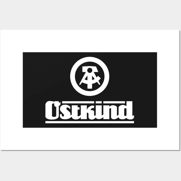 Ostkind with DDR logo (white) Wall Art by GetThatCar